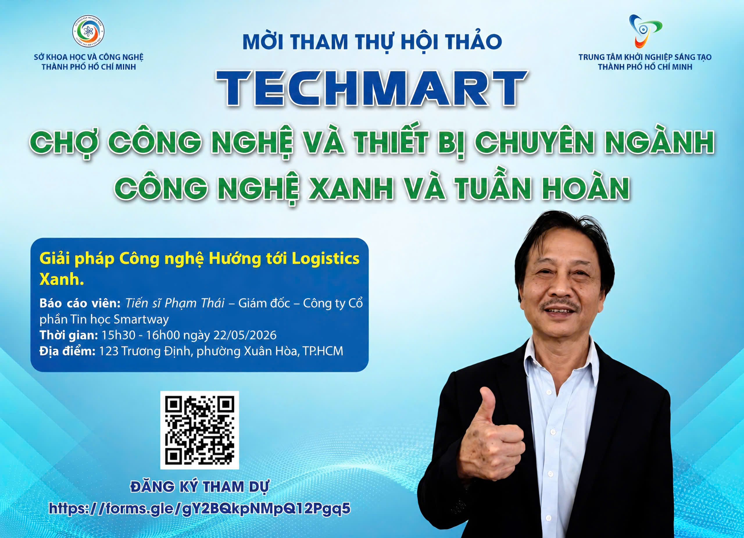 KÍNH MỜI QUÝ DOANH NGHIỆP, CHỦ XE, ĐƠN VỊ LOGISTICS THAM DỰ TECHMART 2026 – CÔNG NGHỆ XANH & TUẦN HOÀN